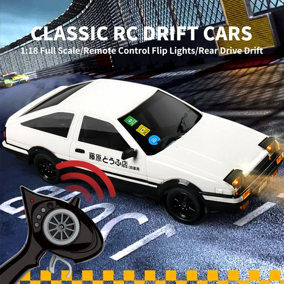 R/C Charging Car—1:18 AE86 Drift RC Car with Gyro (White) – Wholesale