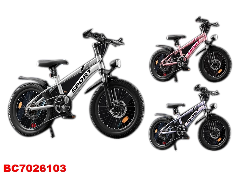 Child Bicycle—22 Inch Kids Mountain Bike 7-Speed Disc Brakes