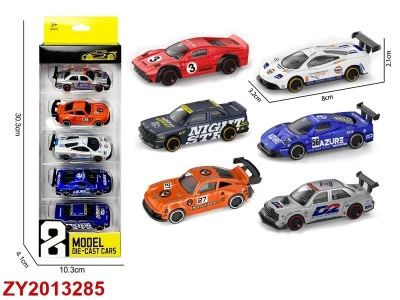 Jiyong　81 1:64 Sliding Alloy Car 6 pcs