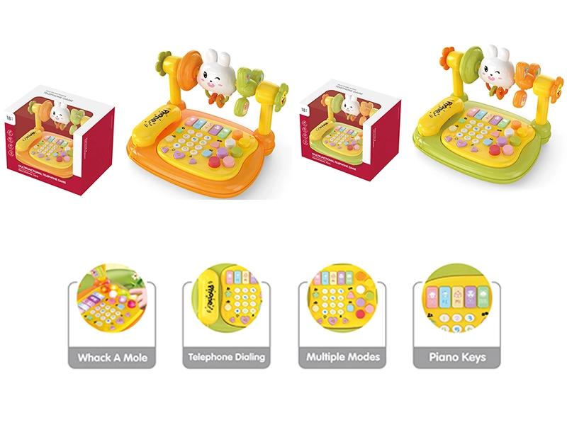 Wholesale Rabbit-Themed Educational Toy Telephone 14-in-1 Multifunctional Story Machine for Toddlers 
